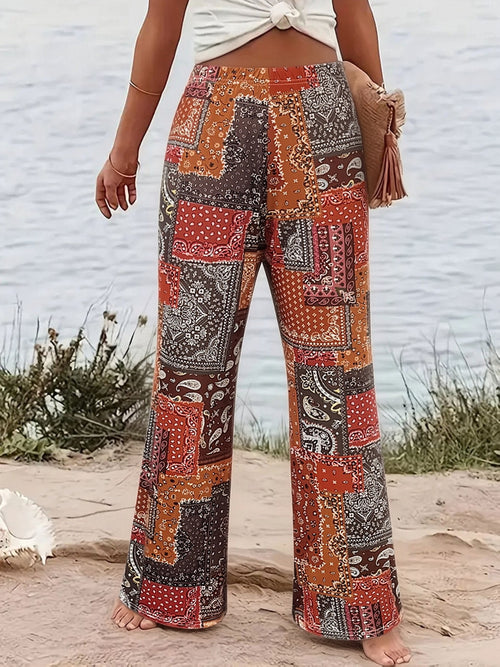 Women'S Summer New Casual Small Floral Patchwork Cute Women'S Loose Long Pants