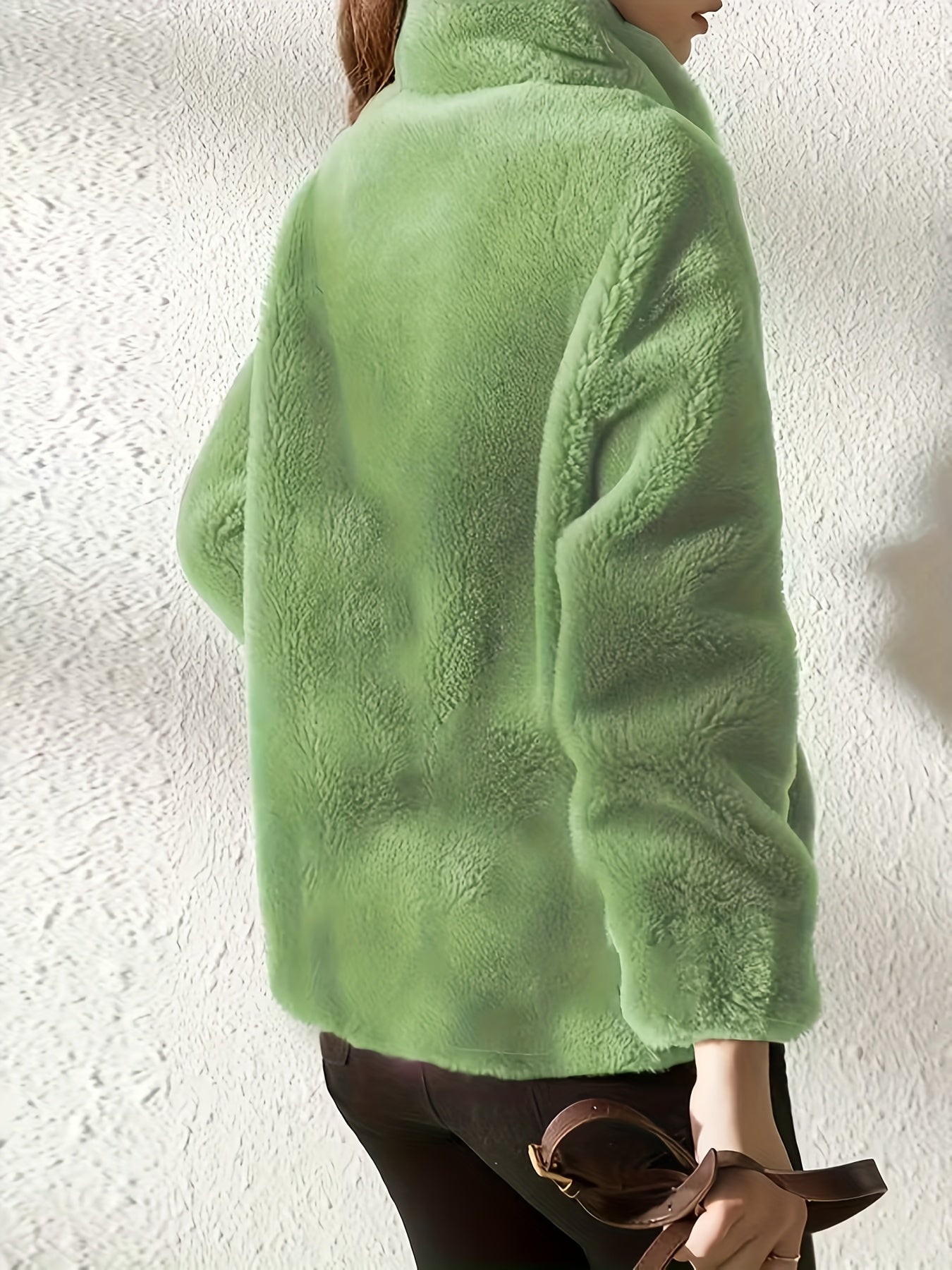 Women's Dark Brown Polyester Jacket - product view 12