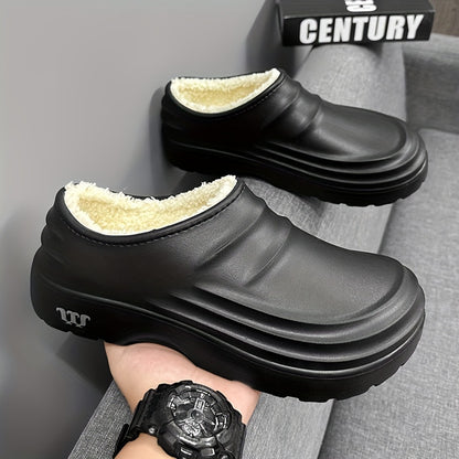 Women's Winter Slip-Resistant Work Shoes with Thick Insulated EVA Sole - Anti-Odor, Warm & Suitable for Kitchen, Hospital, Restaurant Use - Heavy-Duty EVA Sneakers (Black), Women Shoes