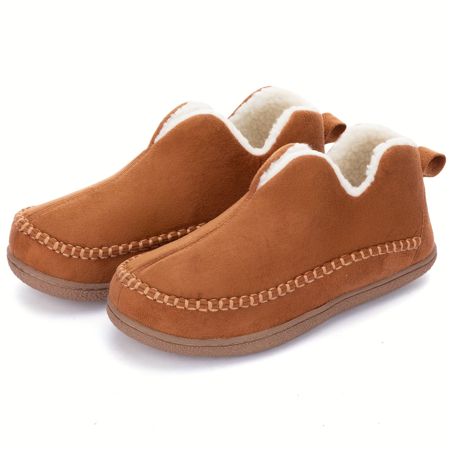 Women'S Non-slip Slippers, Fleece Lined, Cozy Bootie Style With Arch Support, Cushioned Comfort For Fall And Winter, V-neck Design With Non-slip TPR Sole - Multifunctional Indoor/outdoor Design With Arch Support, Fun Slippers, Women'S Warm Shoes
