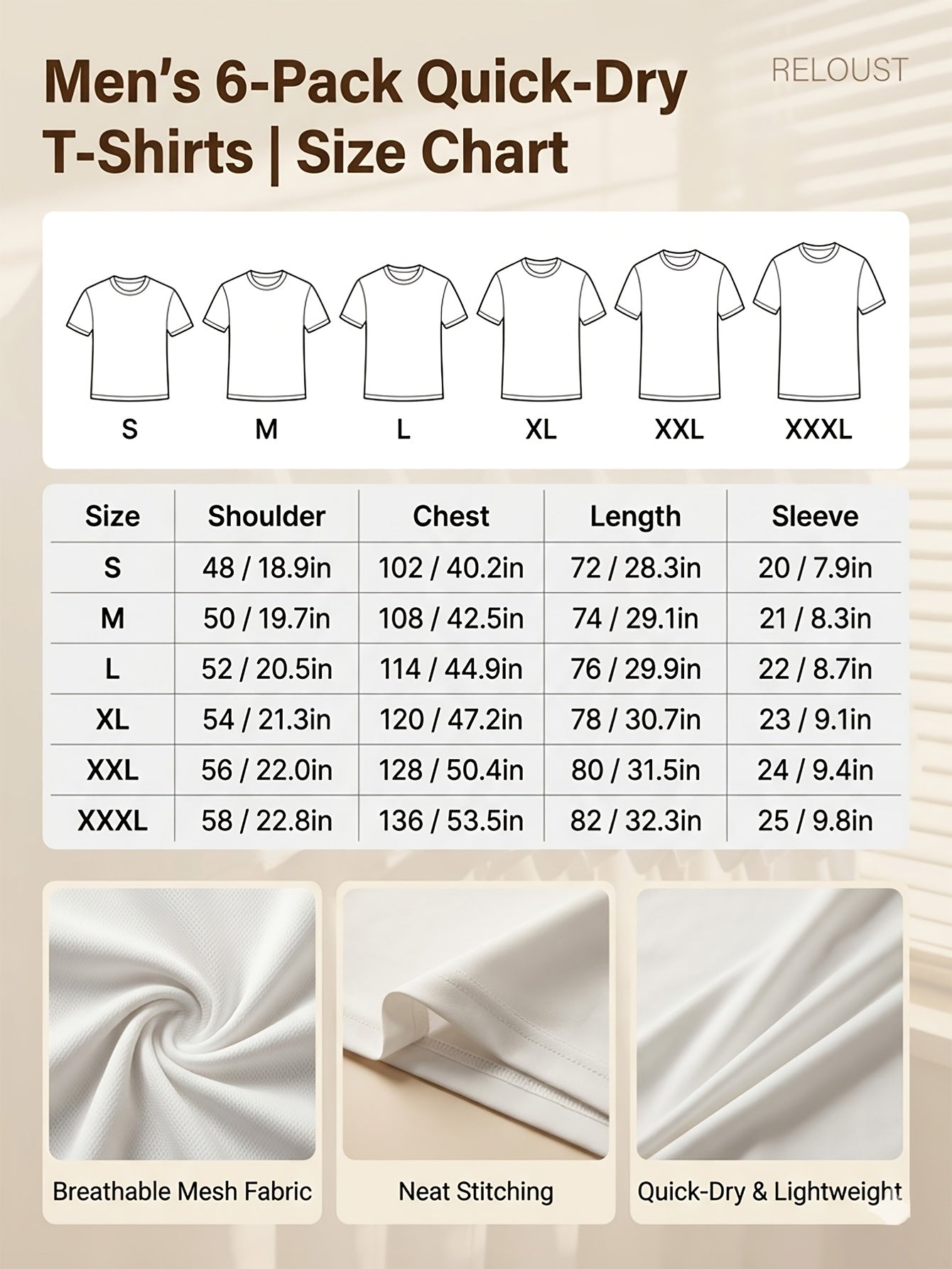 6pcs Men'S Moisture-Wicking T-Shirts, Quick-Dry Short Sleeve Athletic Tees, Loose Fit Crew Neck Design, Great For Gym, Running And Summer Activities, Ideal For Independence Day, Anniversary Celebration Gatherings And Gifts