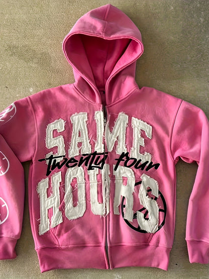[Independence Day] Harajuku Gothic Lettering Hoodie, Perfect for Street Style Designer Hoodie Independence Day