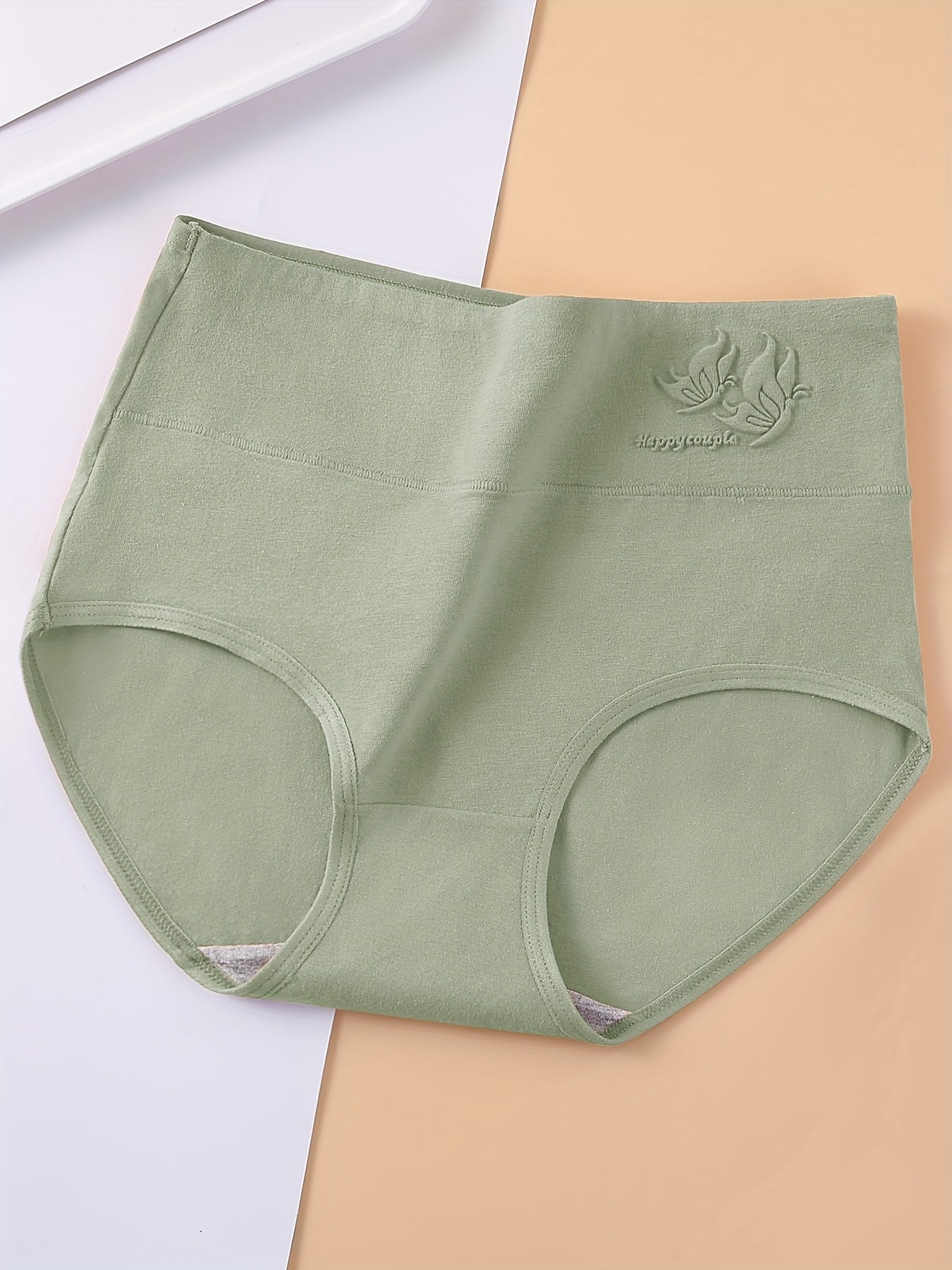 4pcs Women'S High-Waist Solid Color Briefs, Easy Comfortable Breathable Stretch Panties, Women'S Lingerie And Underwear