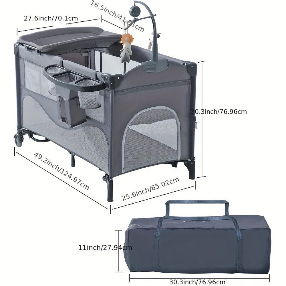 Baby Bassinet - Foldable 5in1 SleeperBeside Crib 6837
