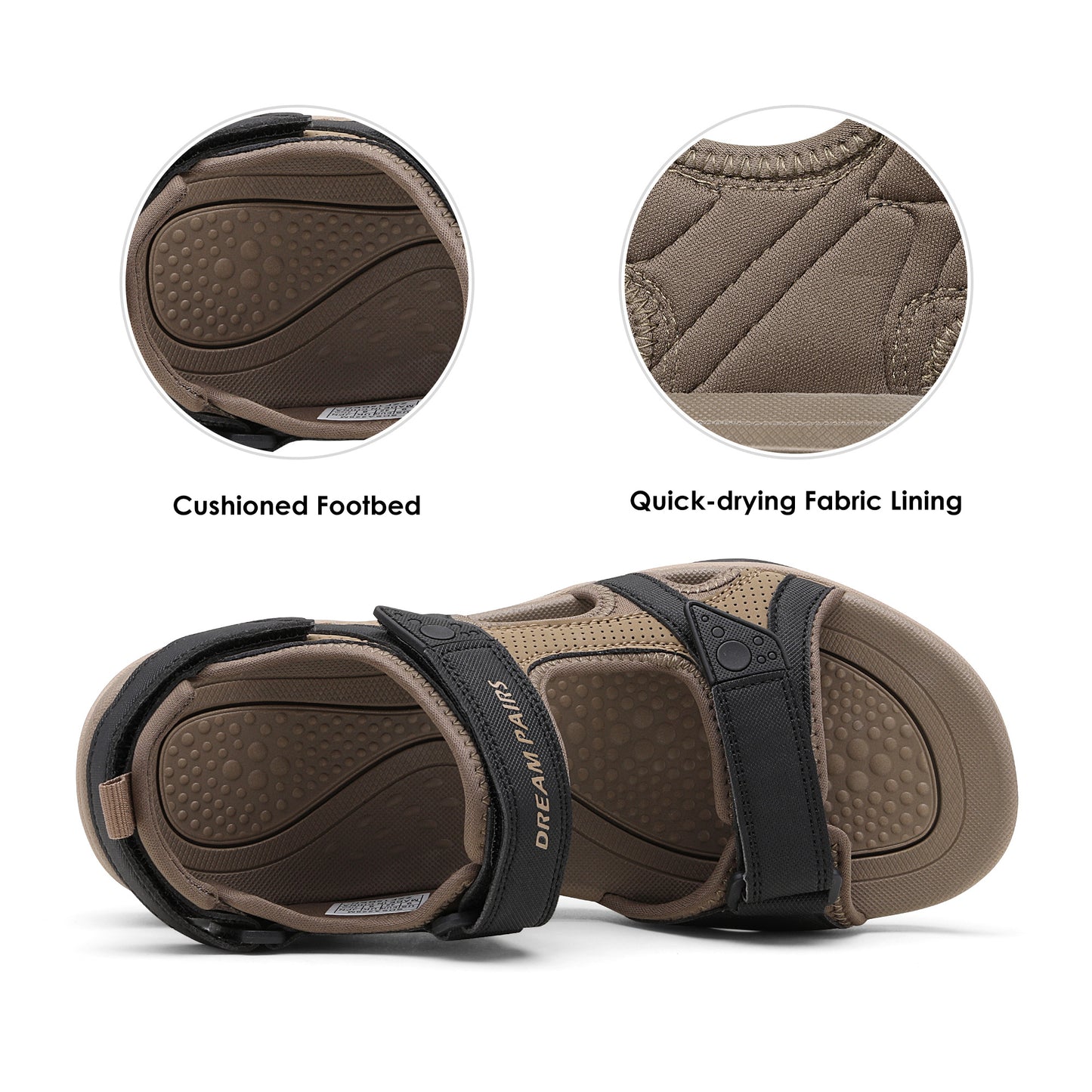 Men's Sandals Hiking Water Beach Sport Outdoor AthleticSupport Summer Sandals Durable and Stylish Fresh and Cool Convenient Design Sport Sandals Outdoor Hiking Sandal Open Toe Walking Sandals for Summer Beach Water Shoes