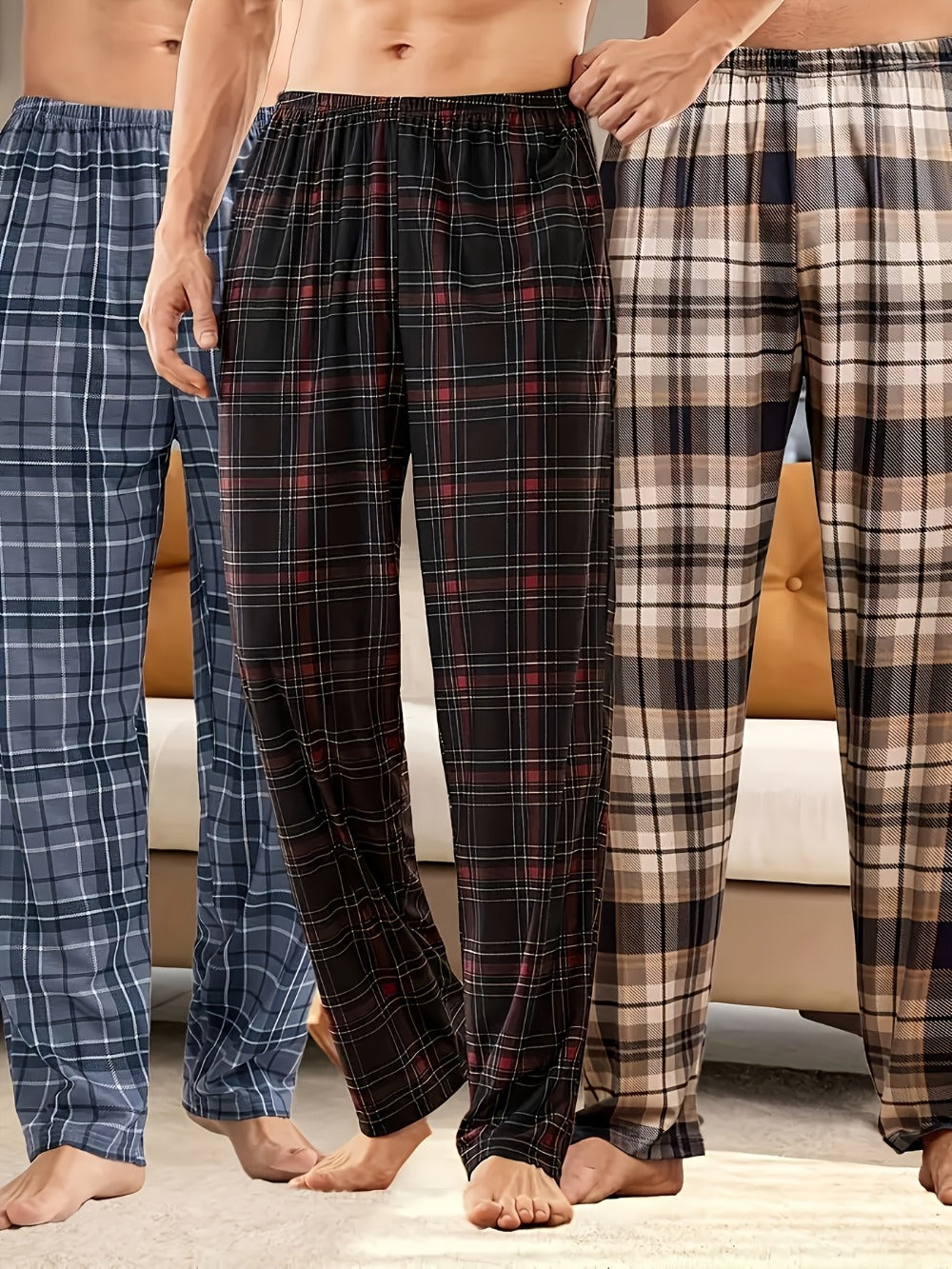 Men's Pajama Pants - Plaid Style 165733