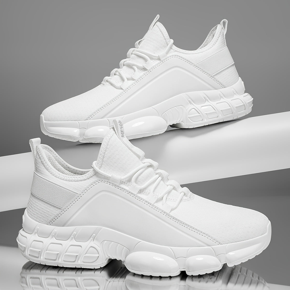 Men'S Lightweight Breathable Running Shoes - Low-Top Sneakers with Cushioned Air Cushioning, Black & White Design for Gym, Training, Hiking & Casual Wear, Gym Shoes, Sleek Sporty Design, Fabric Upper