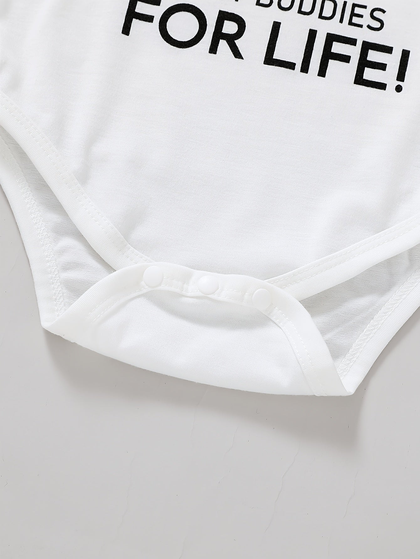 3pcs Cute Baby Boy Soft, Comfortable, Breathable Letter And Gesture Pattern Jumpsuit And Letter Slogan Front Tie Pants with Hat Suitable for Casual Daily Vacation Parties, Perfect for Outdoor
