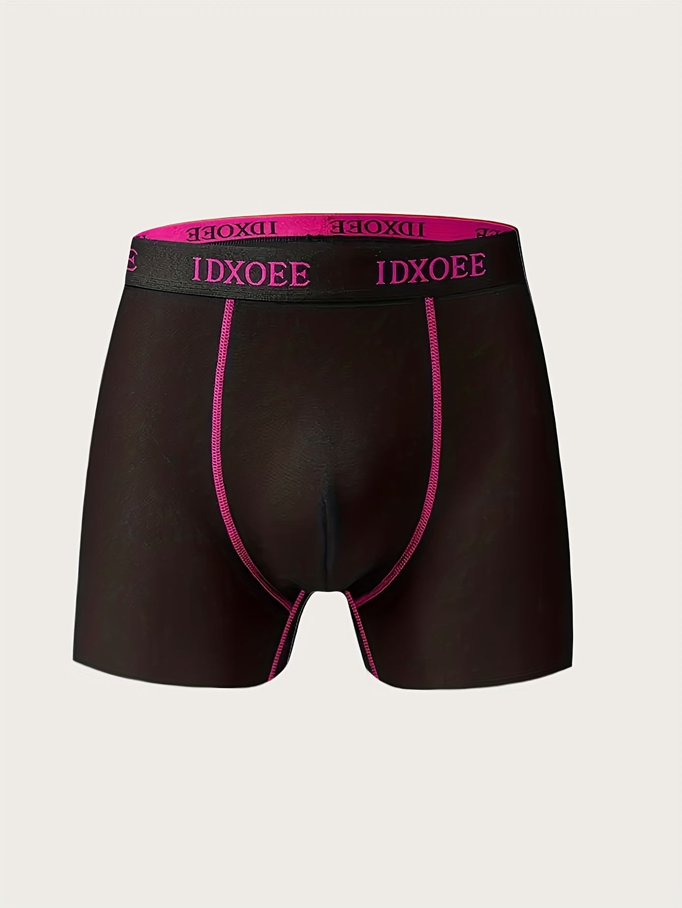 Random Color 10pcs/SET, Men'S Boxer Briefs - Breathable Athletic, High Elasticity Quick-Dry Underwear With Bold Letter Print, Glossy Knit Fabric For Gym, Casual & Casual Attire, Gym Underwear, Sporty Underwear