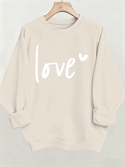Women'S Casual Fashion Sweatshirt, Suitable for Autumn And Winter, Comfortable And Soft, Letter Pattern