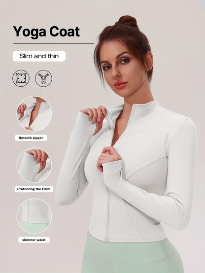 Women'S Peach-Print Quick-Dry Sports Top - Ultra-Lightweight Fitness Jacket& Yoga Top With Full-Zip Design - Perfect For Running, The Gym, And Yoga