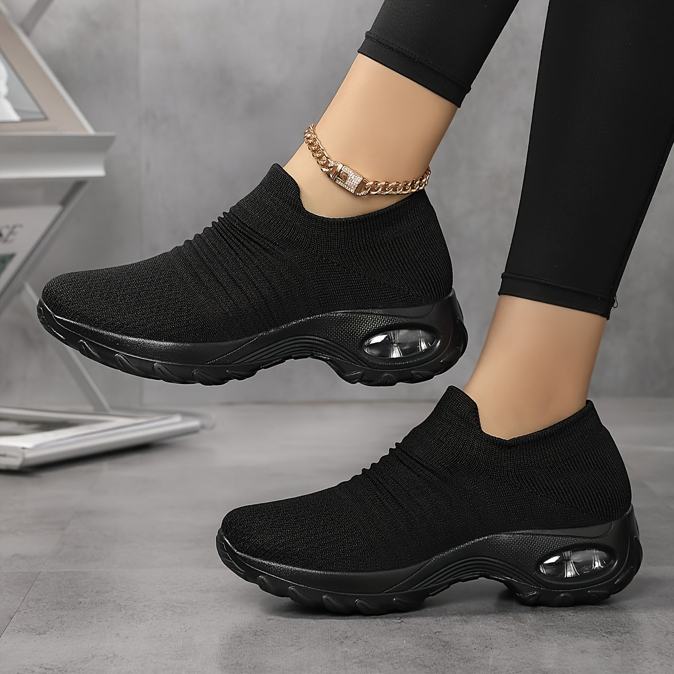 2026 New Spring And Summer Mesh Breathable, Lightweight And Comfortable Casual Shoe Covers, Women's Thick Sole Versatile One Foot Shoes, Fashionable Anti Slip Running Shoes, Board Shoes for Women, Women Shoes