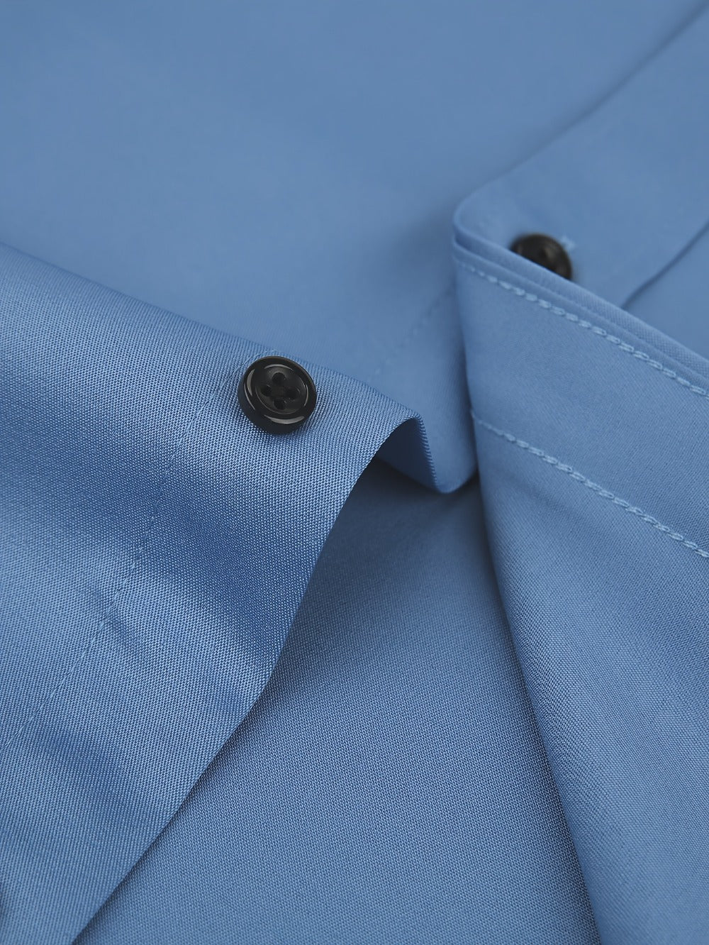 Men's Solid Color Dress Shirt - Classic Neck Short Sleeve 528165