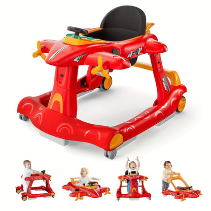 Baby Walker - Foldable Adjustable Padded 6-in-1