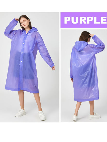 4pcs Reusable Adults Rain Ponchos Portable Raincoats For Women Men With Hood For - product view 22