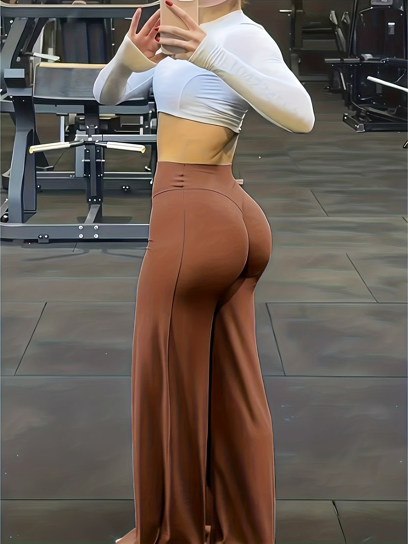 All-Season Plus Size Wide Leg Yoga Pants- High Elastic Full Coverage Trousers for Gym Fitness Training Casual Wear