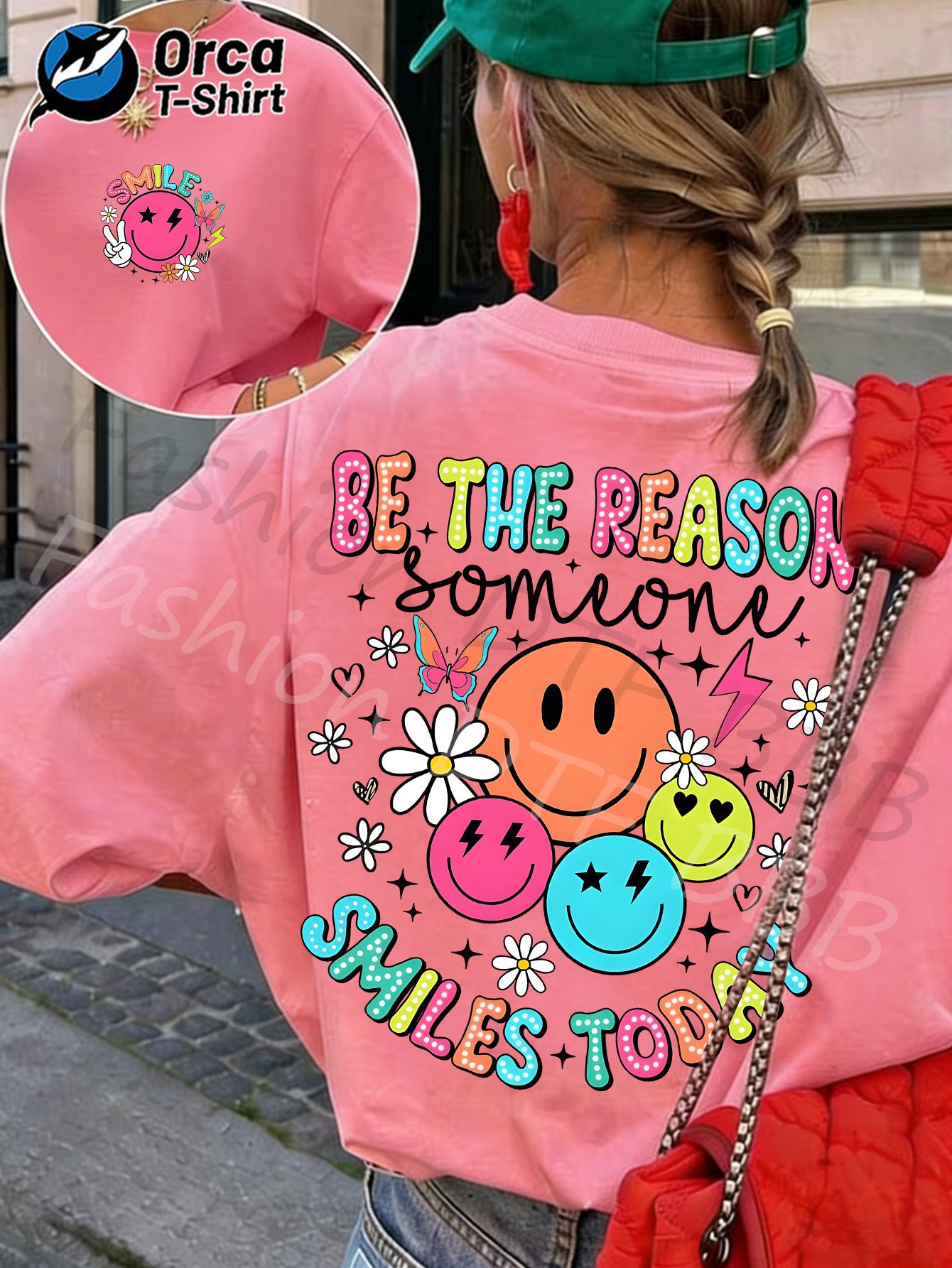 A Casual Women'S T-Shirt Made of 100% Featuring a Retro Print of Smiling Face Daisies That Radiate Positive Energy. This Y2K Style Has Short Sleeves And a Loose Round Neck