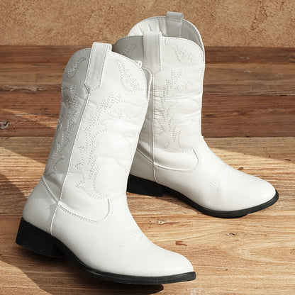 DREAM PAIRS KIDS Cowgirl Cowboy Western Boots Boys And Girls Mid Calf Riding Shoes Little Kid/Big Kid