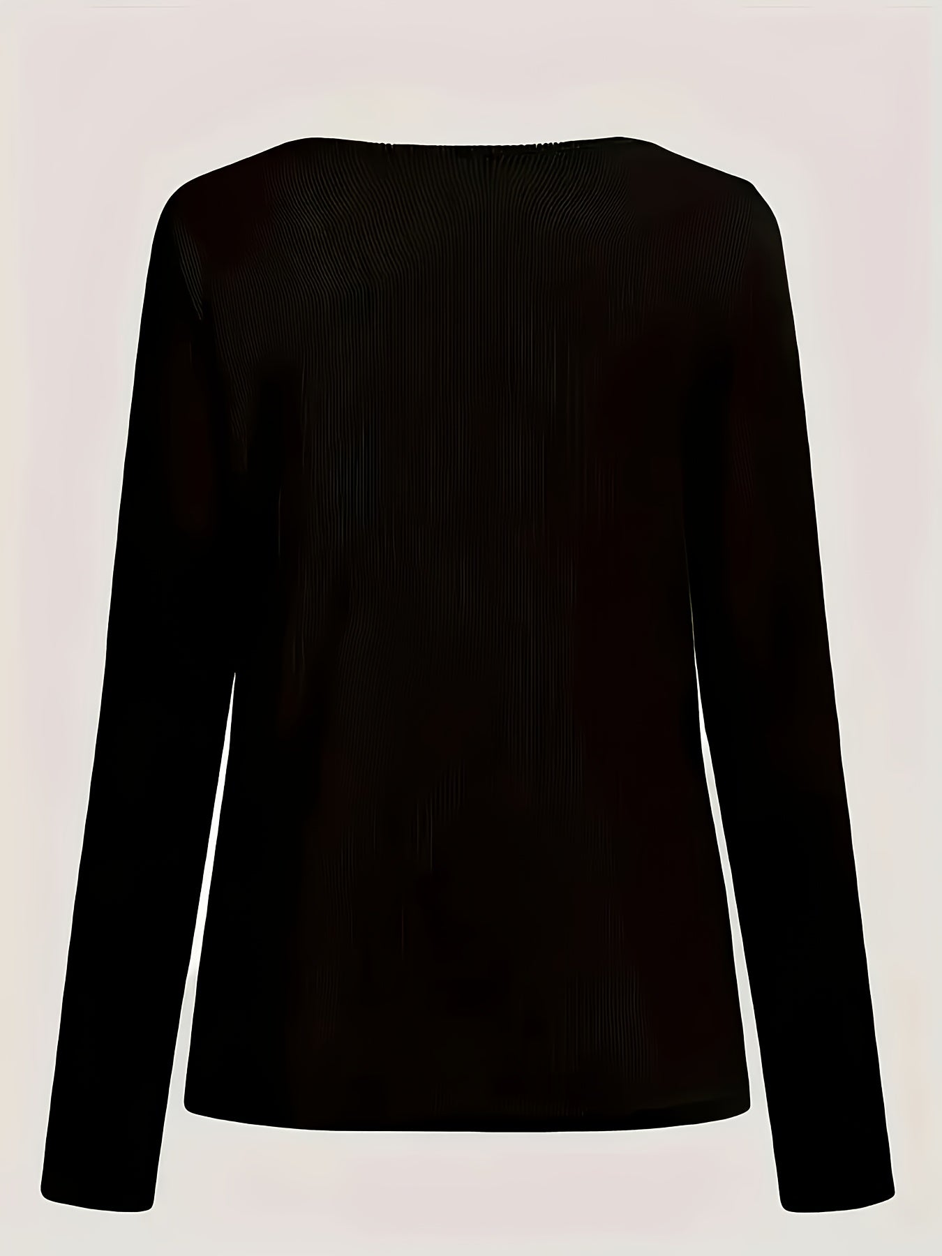 Fashionable Women's Long-sleeved T-shirt, Elegant And Casual, Slim-fitting V-neck, Metal Chain Decoration, Suitable for Spring, Autumn, And Winter