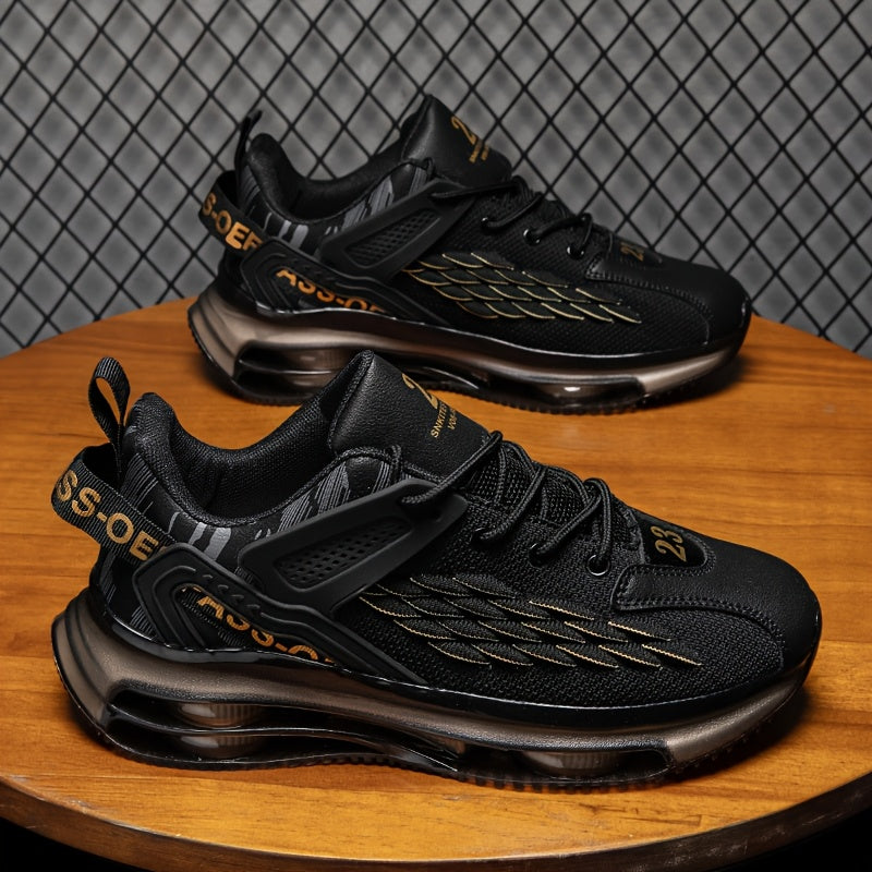 Men Fish Scale Woven Shoe Upper Casual Running Shoes Men Outdoor Breathable Sneakers Plus Size