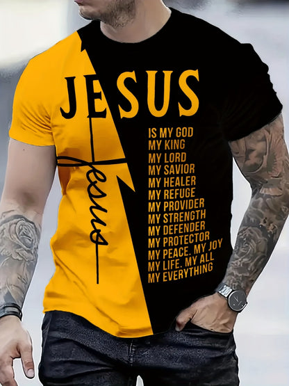 Men's Graphic T-Shirt - Crew Neck Short Sleeve Modern Style 147621