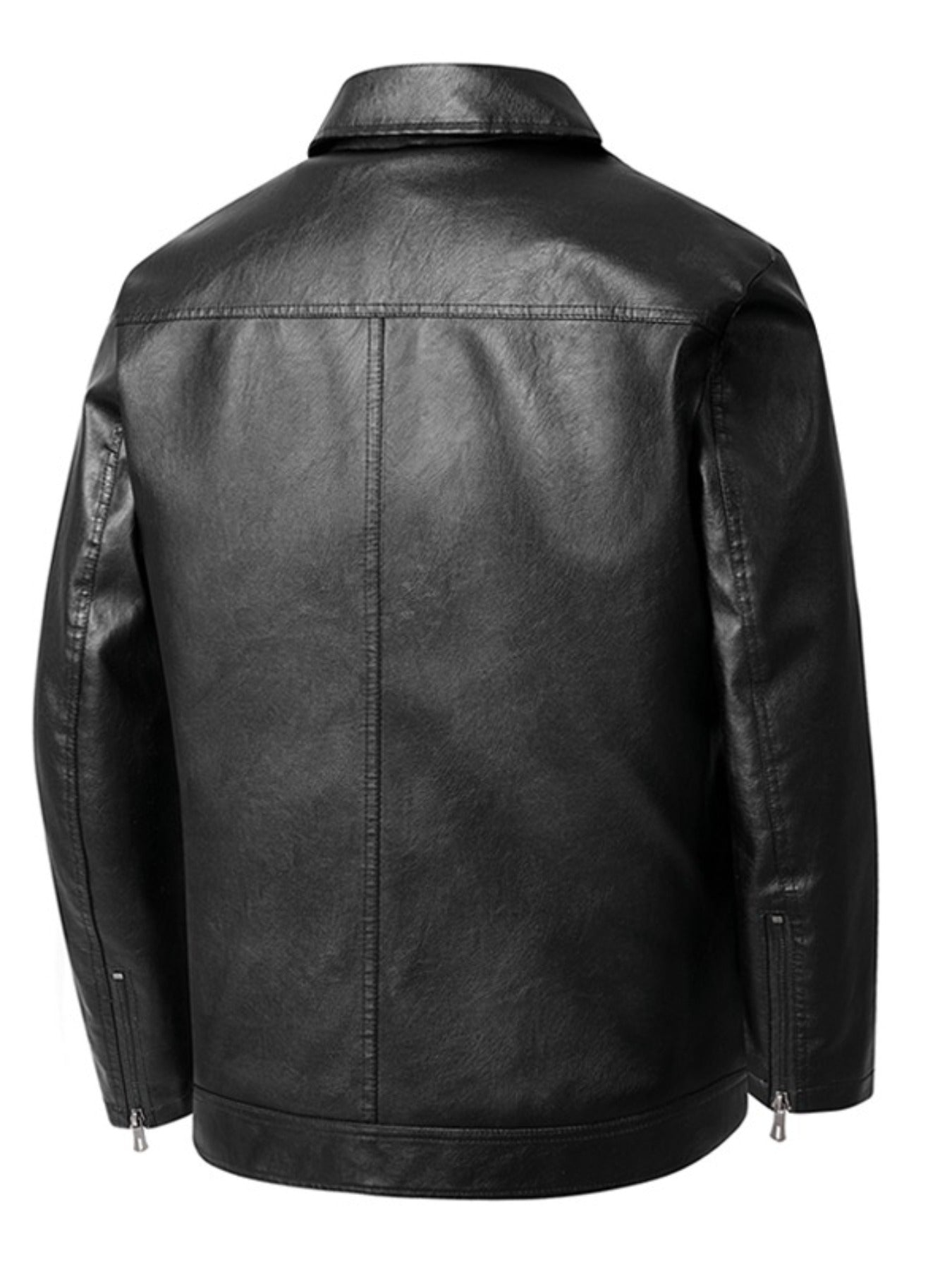 New Men'S Jacket, Stylish And Trendy, with Lapel And Zipper Design, Plus Size