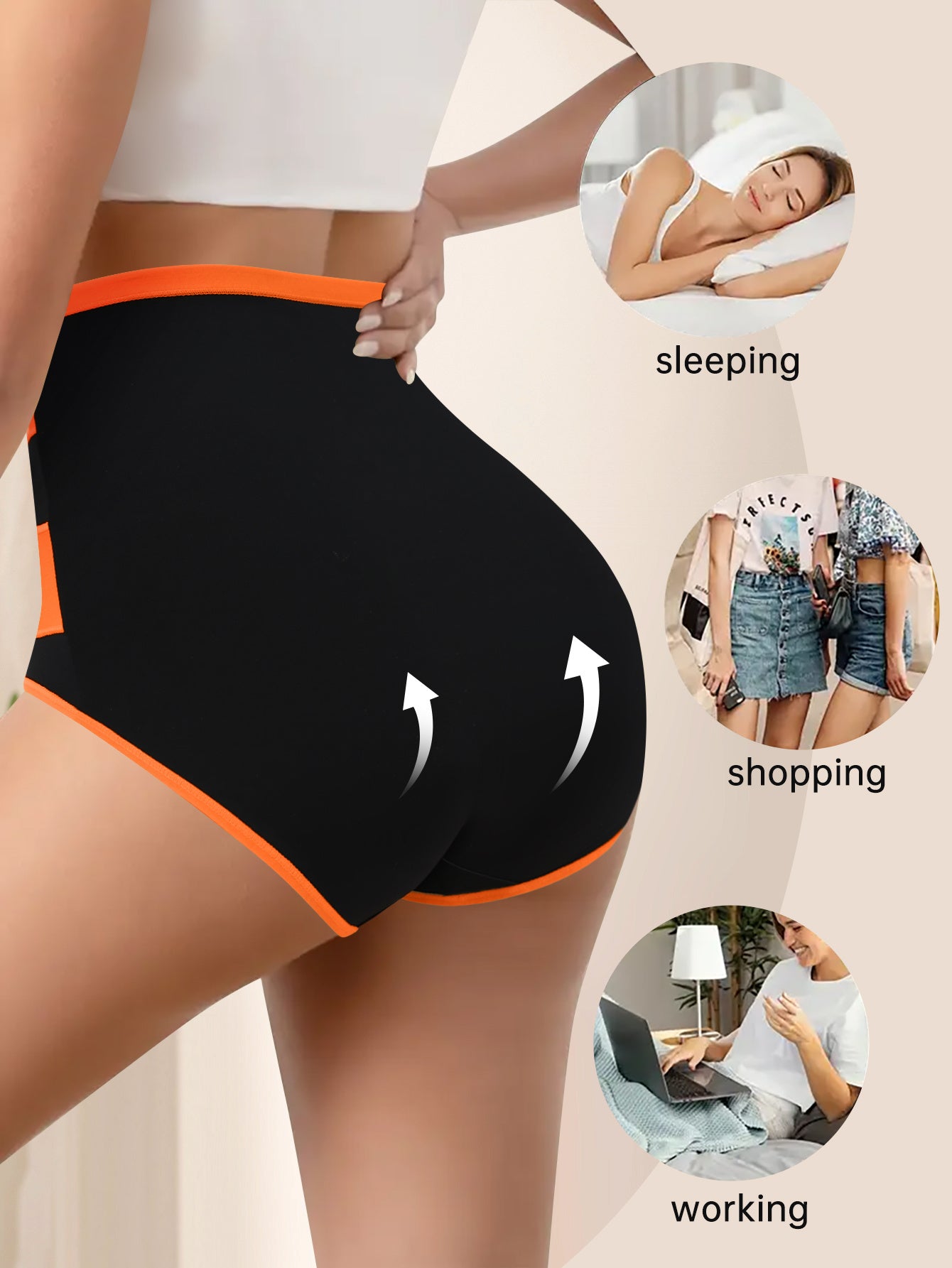 8pcs High Waist Women'S Color Clashing Shaping Panties, Cross Waistband Design, Comfortable And Breathable Mesh Fabric, Wrapping Belly, Shaping Body, Polyester And Spandex Blend, High Waisted Tummy Tucking Underwear, Suitable for Home Daily Wear
