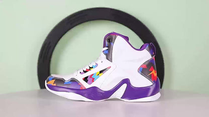Women'S Geometric Graphic Non-slip Basketball Shoes, Non-slip Wear-resistant Athletic Sneakers, Fashion Basketball Training Shoes