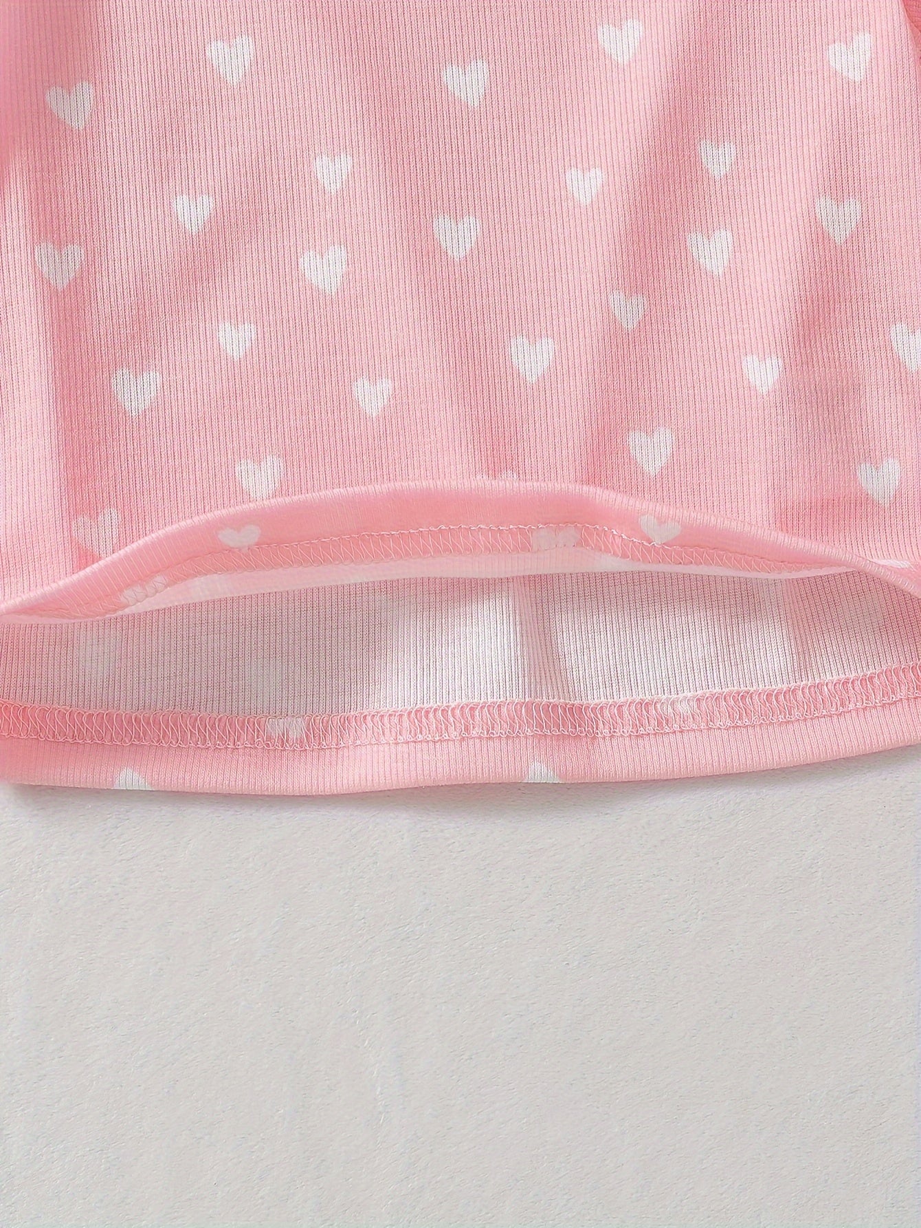 Girls' Clothing | School Season Gifts | Baby Girl Clothing | Baby Girl T-shirt | Baby Girl Spring/summer Casual Cute Flower Heart Print Long-sleeved Round-neck T-shirt (5pcs Set) | School Season | Valentine's Day