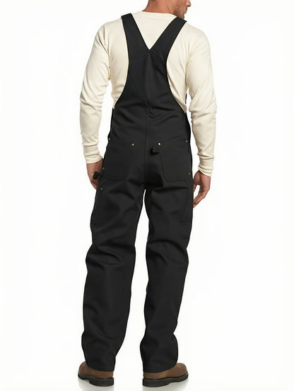 Men'S Brown Oxford Overalls - Multi-Pocket Workwear with Adjustable Straps And Waist, Durable for Farm/Ranch, Motorcycle And Outdoor - Perfect Birthday And Father'S Day Gift