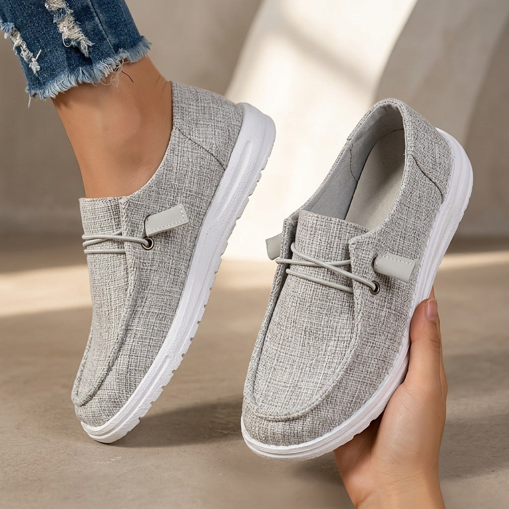 Women's Spring/Fall Slip-On Shoes Low-Top Flat Elastic Lace-Up Strap Shoes Stylish Casual Everyday Loafers The Perfect Gift for Mom Or Wife Shipped From Local Warehouse On Women's Shoes, Women Shoes