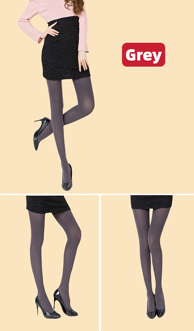 4-Pair Women's Full-Length Winter Warmth Solid Color Tights - High-Elasticity Non- Leggings Suitable for,, Daily Wear - Machine Washable & Hand Washable Elegant Fit & Performance Enhancing