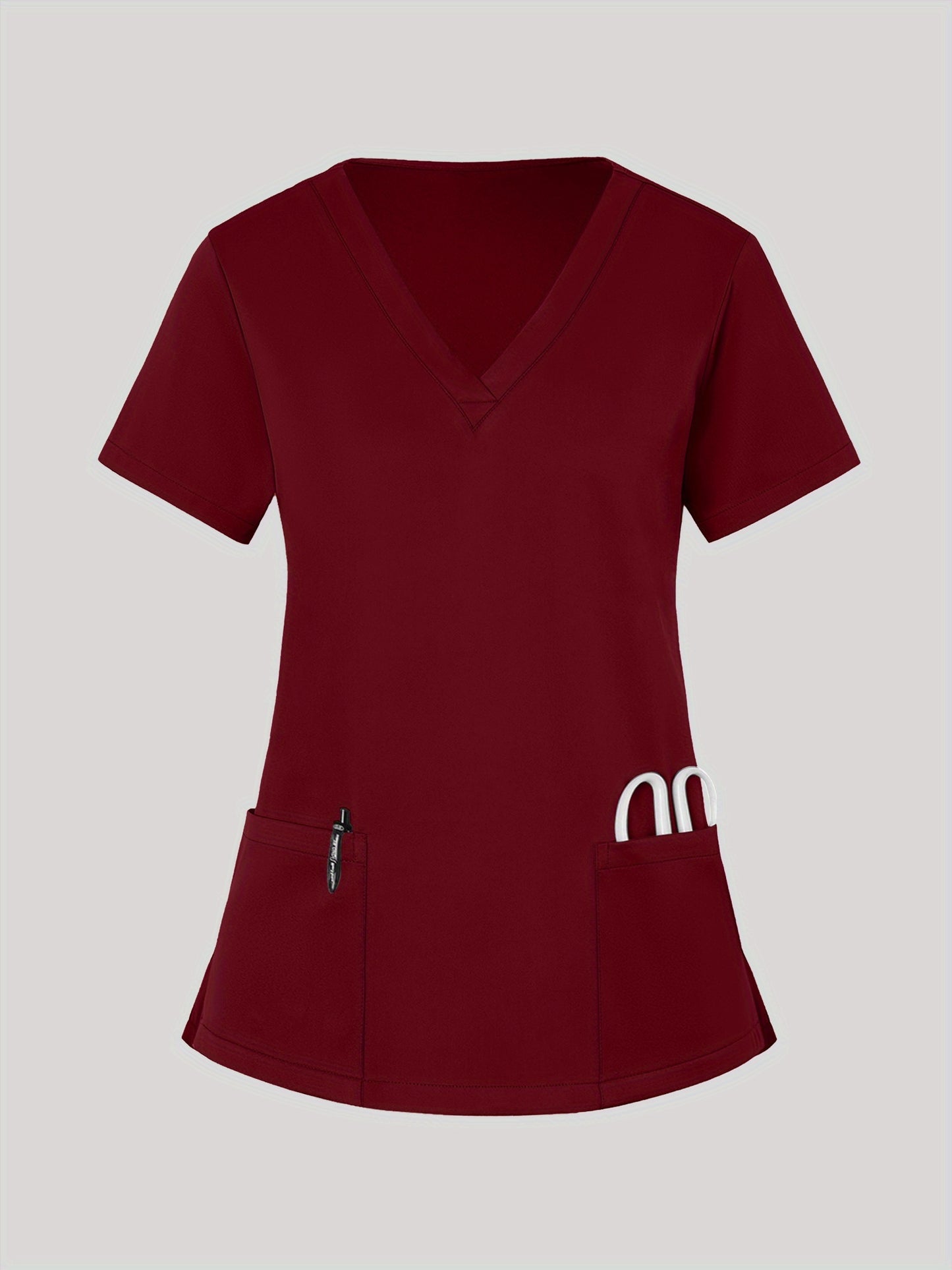 Women'S V-Neck Frosted Breathable Uniform Hand Washing Workwear Brush Hand Clothes Top