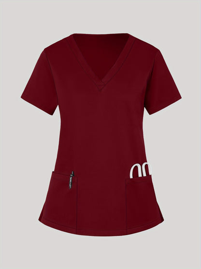 Women'S V-Neck Frosted Breathable Uniform Hand Washing Workwear Brush Hand Clothes Top