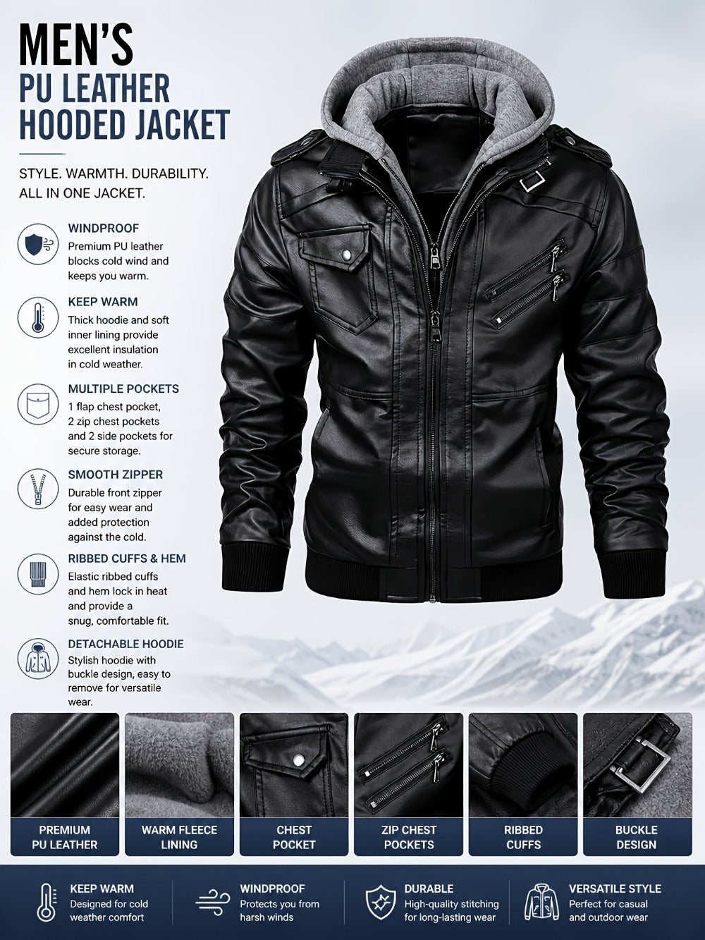 Men's Versatile Zip-Up Jacket Everyday 981