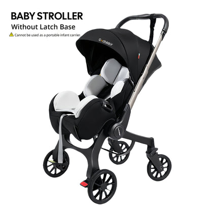 Cochildor Foldable Stroller Portable Travel Carriage with Bidirectional Push (Front/Reverse), Adjustable Canopy & Lightweight - Foldable for Airplane, Public Transport - Newborn Stroller, Frame