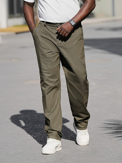 Men'S Plus Size Straight-Leg Jeans with Elastic Waist - Comfortable Denim Casual Trousers Featuring a Woven Design, Suitable for Spring, Summer, And Fall, Easy to Maintain (Machine Washable) - Plus Size Straight Leg Jeans for Men, PLUS SIZE