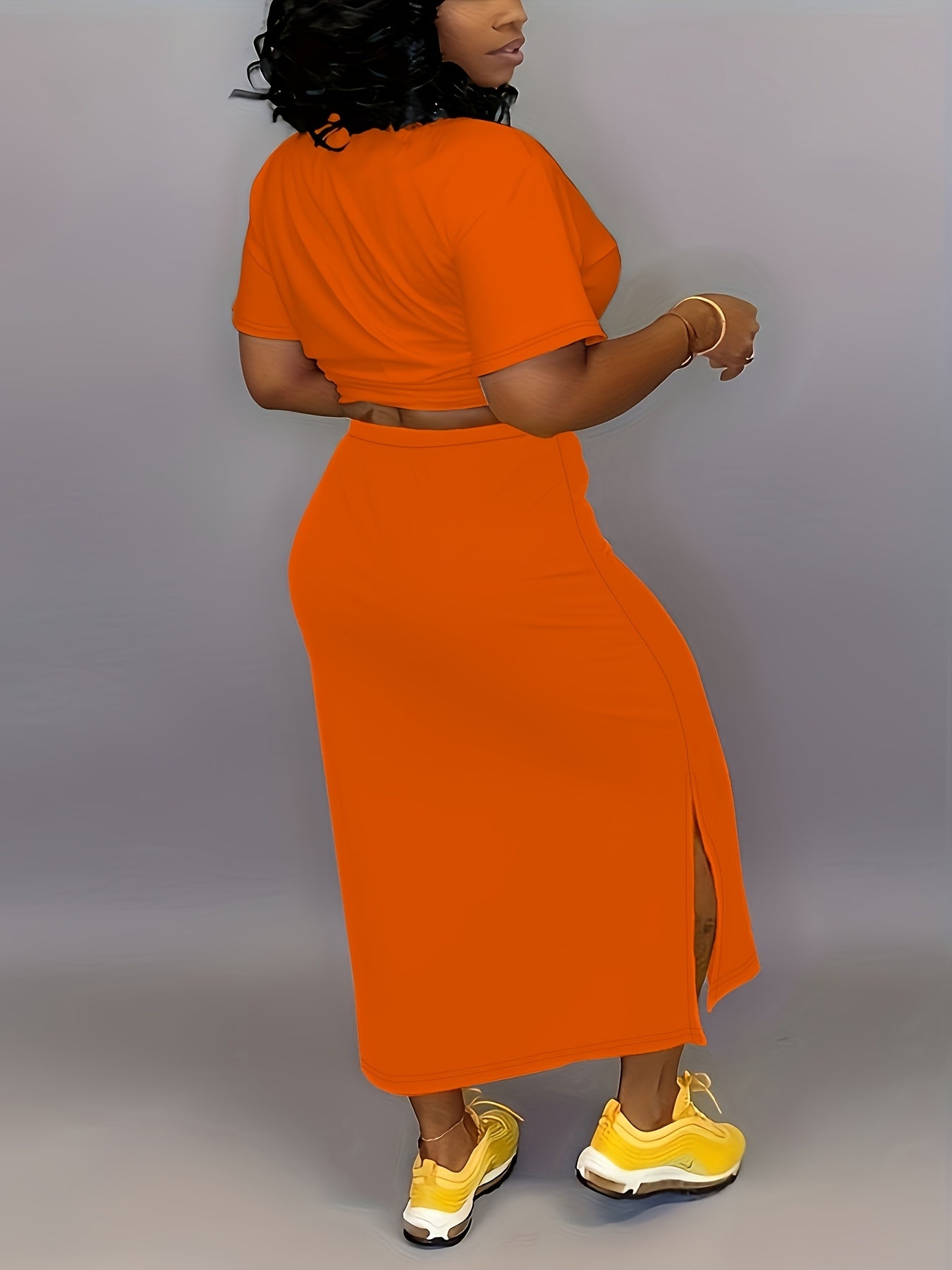 Red Short-Sleeve Skirt - product view 22