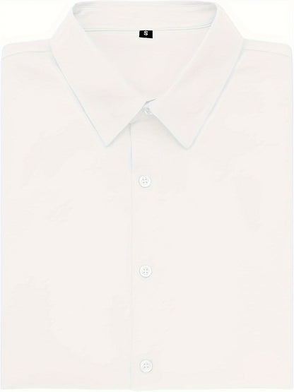 Men's Solid Slim Fit Long Sleeve Dress Shirt - Wrinkle Resistant