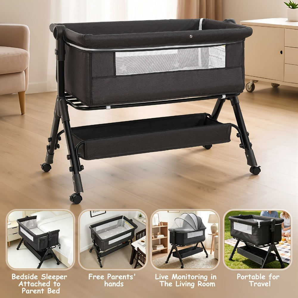 Baby Bassinet - Bedside 3in Sleeper Wheels