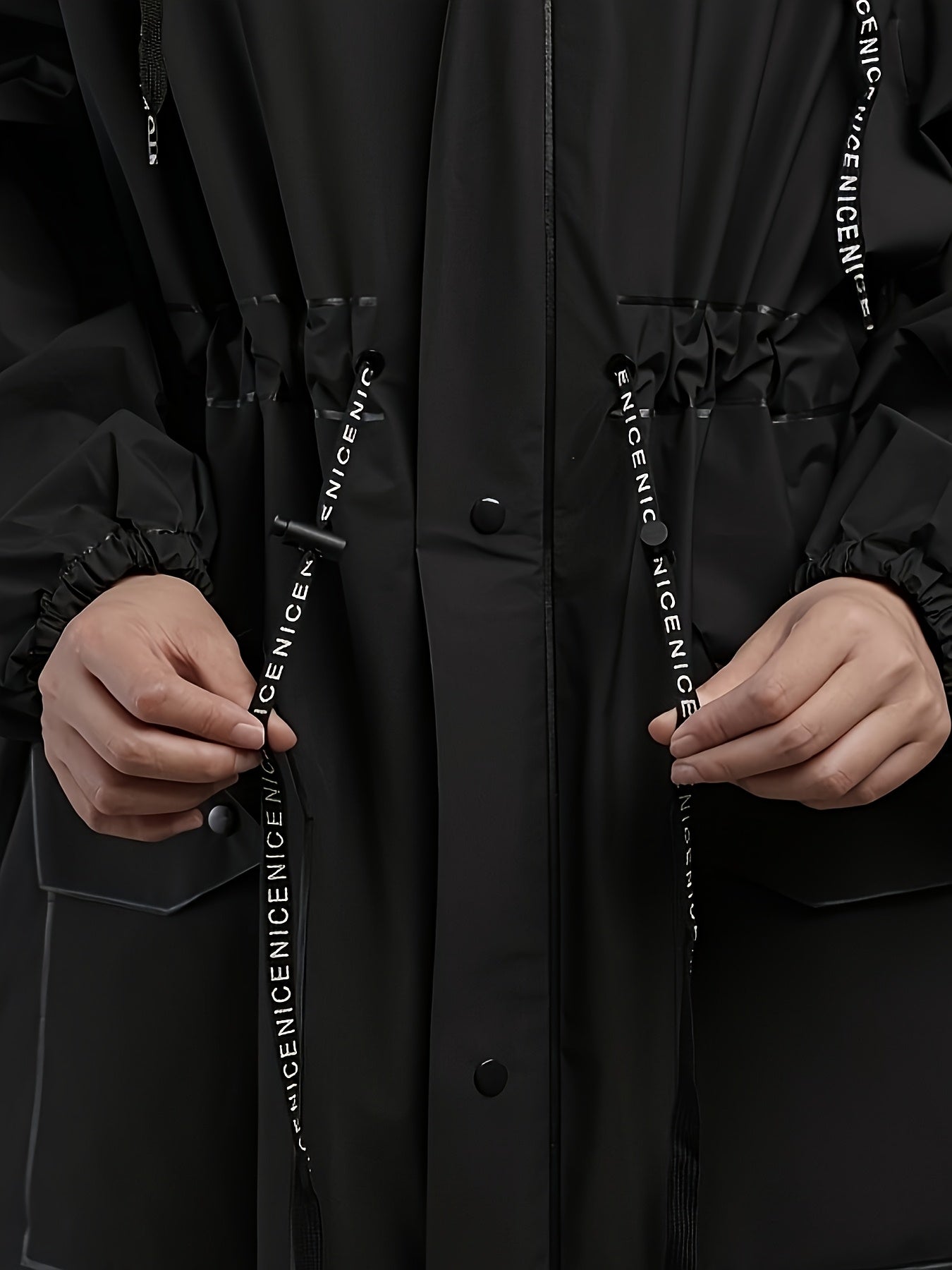 Adult Long Raincoat with High Quality, Breathable, Lightweight, And Stylish Design, Featuring A Hooded Style, Ideal for Outdoor Activities In Rainy Weather, Unisex