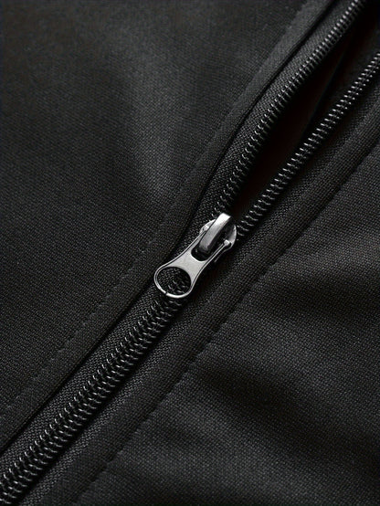 Spring And Autumn Style Men'S Zipper Open Cardigan Sports Suit