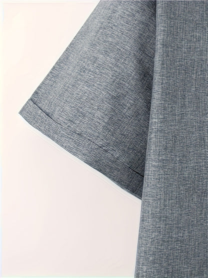 Men's Solid Color Shirt - Collared Short Sleeve 001061