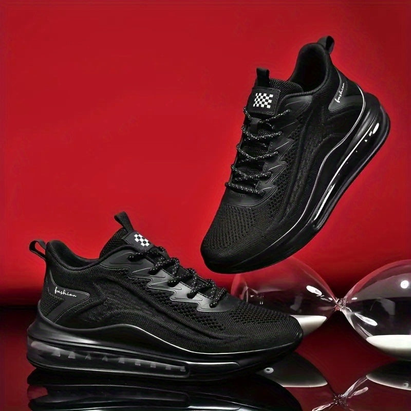 Men's Sneakers, Fashionable Lace Up, Lightweight Anti Slip And Shock-absorbing Air Cushion, Comfortable And Breathable Men's Shoes, Fitness Tennis Shoes, Running Shoes For Men, Work Boots For Men,