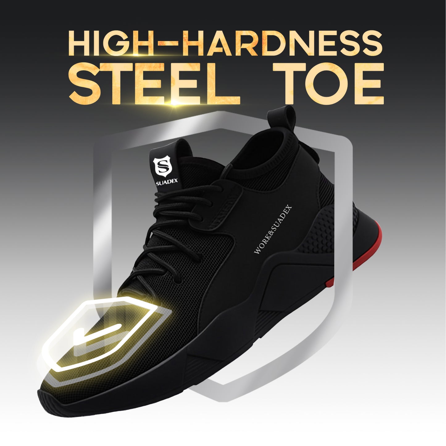 Mens Steel Toe Shoes for Womens Lightweight Safety Work Sneakers Construction Breathable