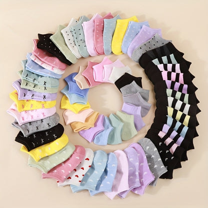 Girls' Bowknot Ankle Socks - 10/20-Pair Options