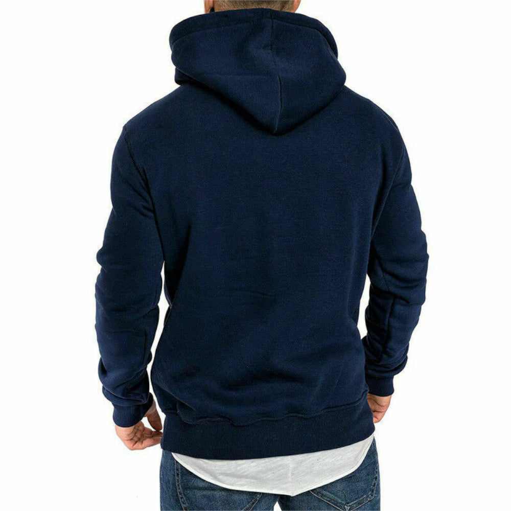 CRAZYHONEY Men Hoodie Casual Hooded Solid Pocket Cup Slim Fit Sweatshirts Pullover Sweater Tops Long Sleeve