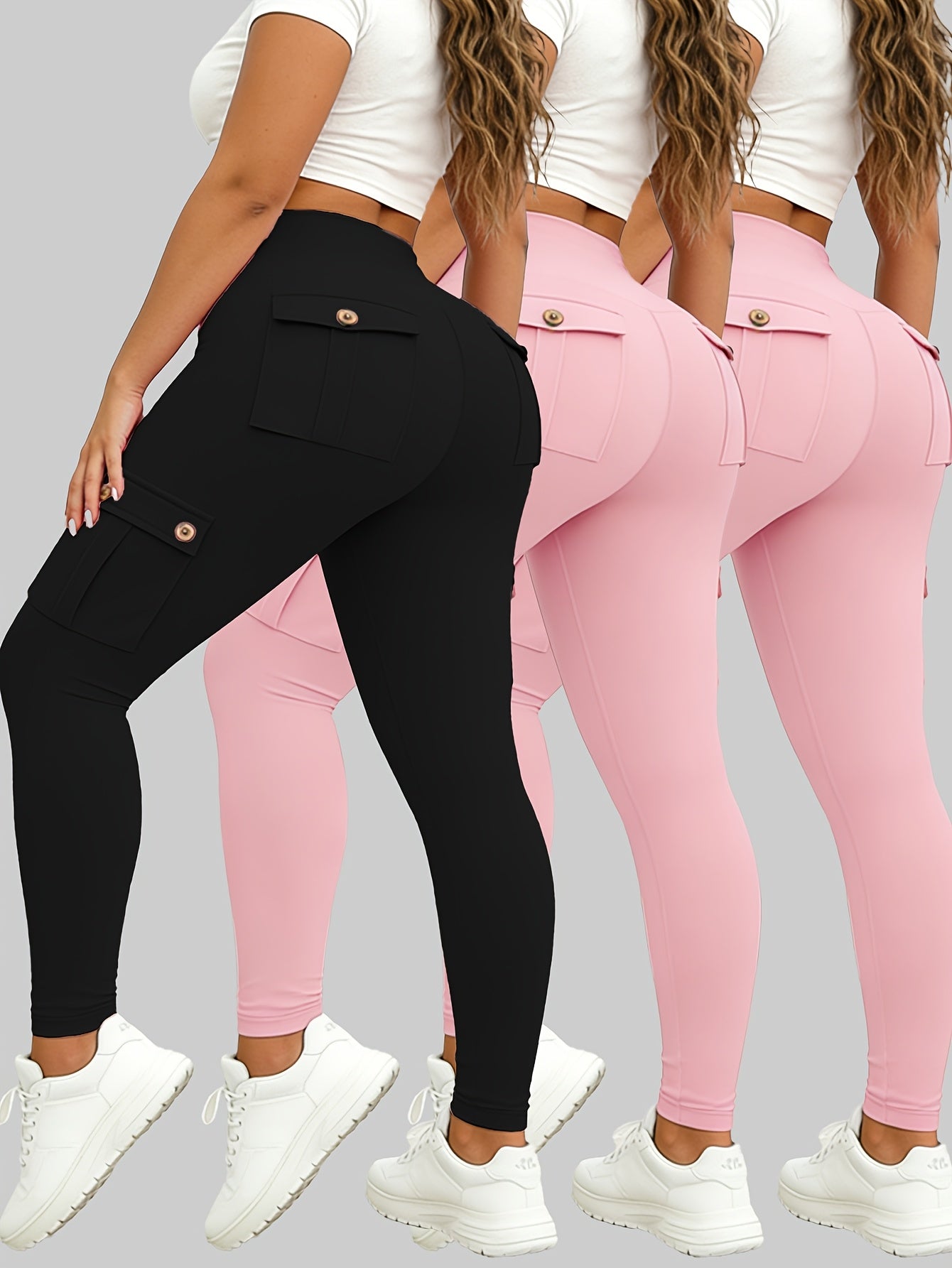 Plus Size - 3-Pack Of Large Size Big Pocket Pants | Various Colors