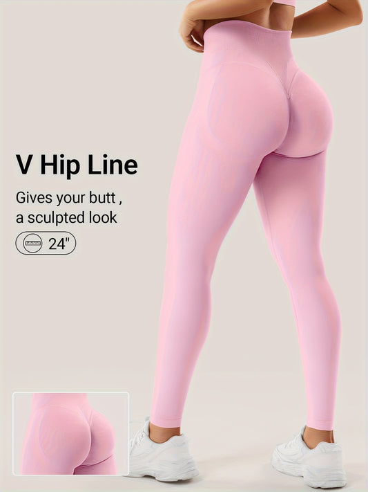 VOYJOY Women Impact Leggings Seamless Scrunch Butt Lifting Workout Leggings High Waisted Gym Yoga Pant