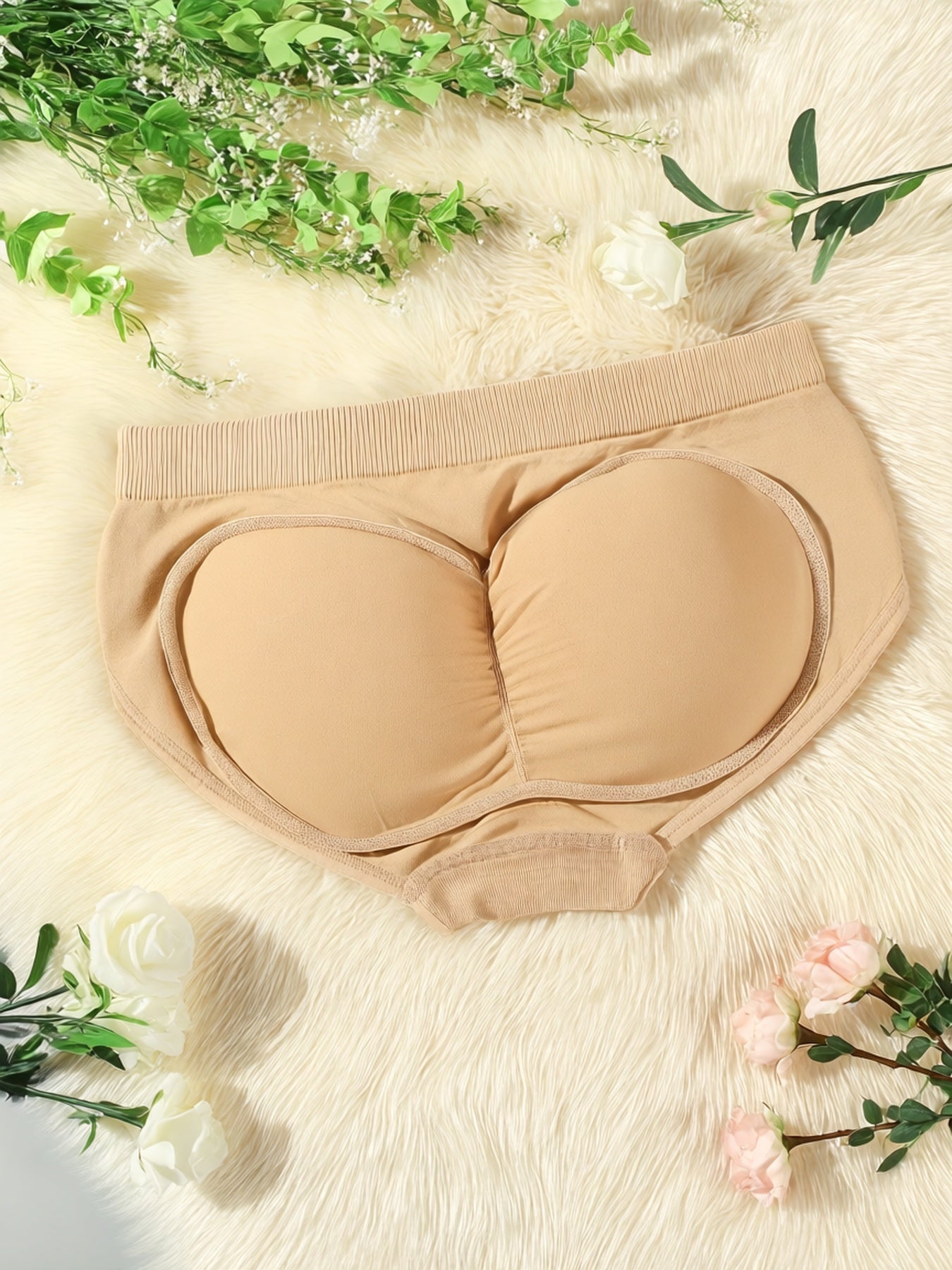 3-Pack Full Buttocks Shaping Underwear - Seamless Hipster Panties with Hollowed-Out Breathable Butt Enhancer, Naturally Thickened Fake Buttocks Suitable for Daily Wear, Gym, Swim & Instant Volume